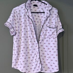 Kate Spade Women’s PJ Shirt with Pink Bow Pattern